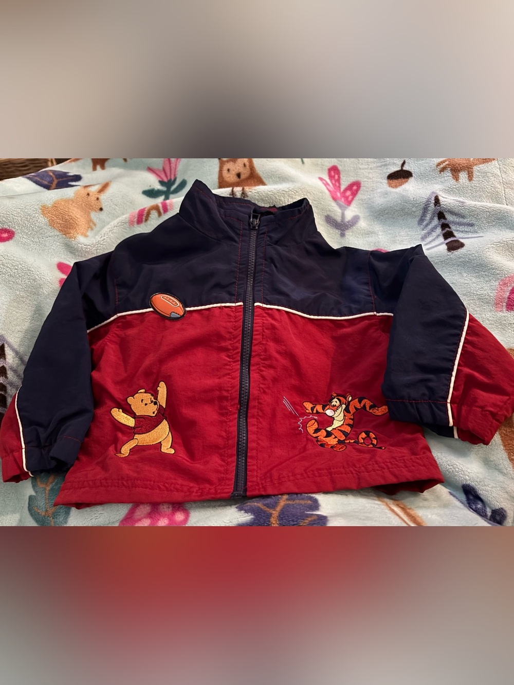Vintage 90s Disney Pooh 100 Acre Collection Windbreaker Jacket Baby 12M